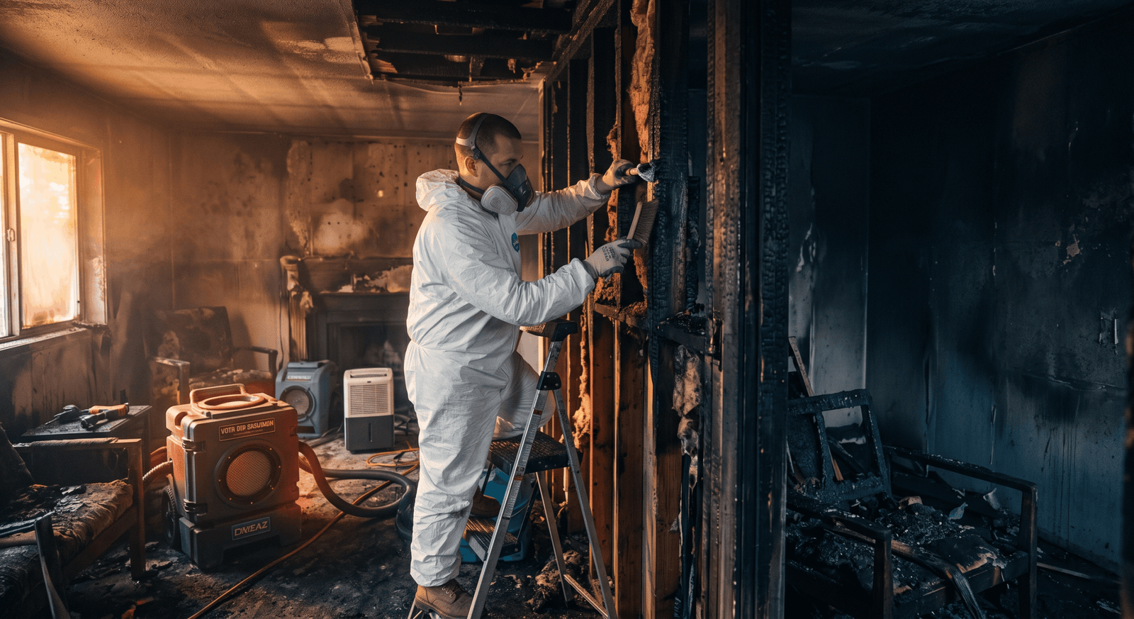 Dallas fire and smoke damage restoration &mdash; emergency response crew on site